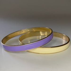 J.Crew Set of 2 Bangles, Lavender and Cream